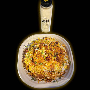 Chicken Biryani (Mini) + Butter Milk,Combo [serves 1]