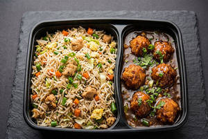 Chicken Manchurian Gravy + Chicken Fried Rice