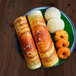 Poori Masala(2) + Mini Plain Dosa(1) + Vada(1)