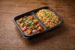 Paneer Manchurian Gravy + Veg Fried Rice