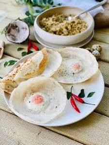 2 Egg Appam with Coconut Milk