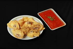 Veg Fried Wanton With Garlic Sauce [10 pieces] [exclusives]