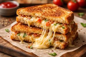 Cheesy sandwich veg