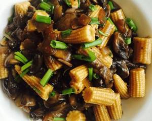 Baby Corn Mushroom Red Chilli Pepper
