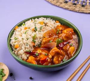 Veg Manchurian With Fried Rice