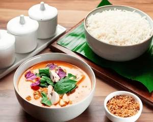 Rice With Veg Thai Green Curry