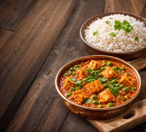 Matar Paneer With Rice