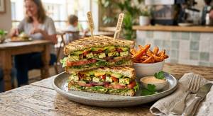 Veg Club Grilled Sandwich