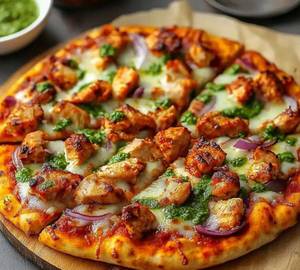 Barbeque paneer pizza
