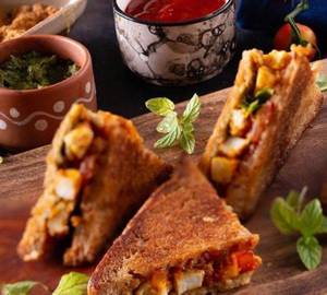 Paneer schezwan sandwich