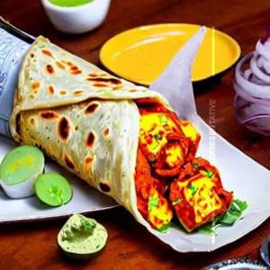 Paneer Egg Cheese Tikka Roll