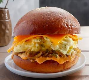 Double eggs burger