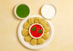 Veg steamed momos [10 pieces]