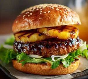 Barbeque paneer burger