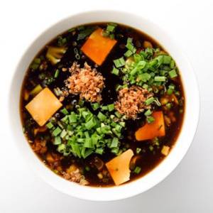 Chicken Burnt Garlic Soup