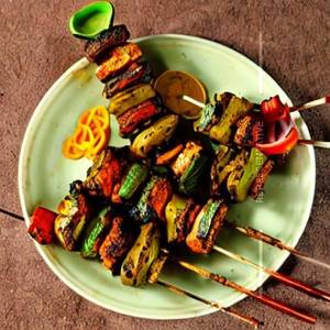 Achari mushroom tikka