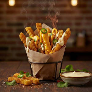 Cheesy Peri-peri Fries