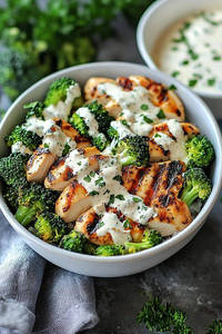 Grilled Chicken With Broccoli Salad