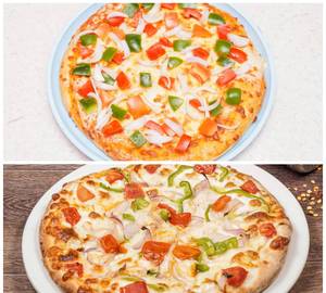 2 combo mix veg pizza small