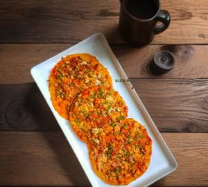 Paneer besan suji chilla 1 piece with tomato sauce 