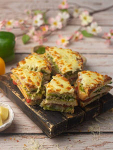 Double Veg Cheese Grill Sandwich