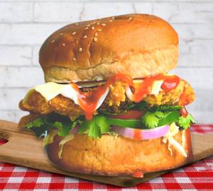 Chicken Popcorn + Wow Chicken Burger   