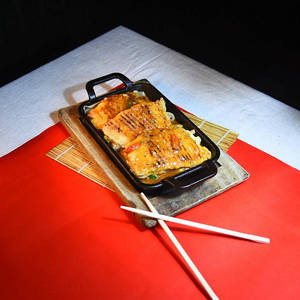 Sizzling Griled Fish With Asian Veggies