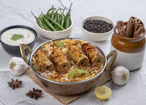 Chicken Seekh Biryani.