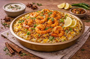 Prawns Biryani.