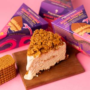 Biscoff Crumble Ice Cream Cake Slice
