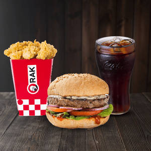 Grilled Burger Meal [Grilled Burger 1 pcs, Popcorn R 1 pcs]