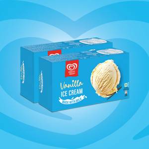 Kwality Wall's Vanilla Ice Cream Party Pack (700ml X 2)