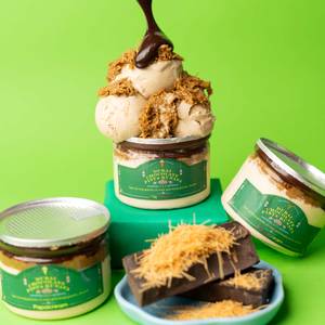 Dubai Chocolate Pista Kunafa Ice Cream Sundae