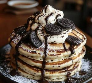 Oreo crumble pancake