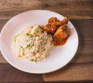 Ghee Rice With Chicken Curry
