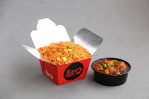 Vegetable Schezwan Fried Rice & Chilli Cauliflower ( Little Box )
