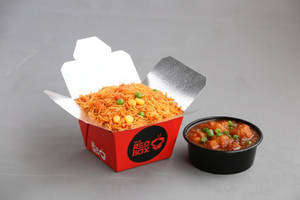 Vegetable Schezwan Fried Rice & Chilli Cauliflower ( Little Box )