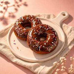 Chocolate Cake Donuts (Set of 2)