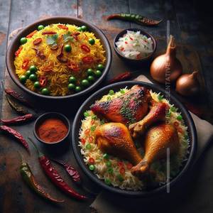 1 Chicken Biriyani + 1 Chilly Chicken Boneless