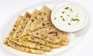 Aloo Parotta + Curd