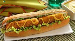 Veggle Tikky Hot Dog. 