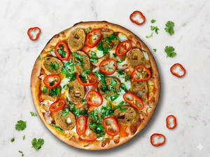 Chicken Seekh Kabab Pizza
