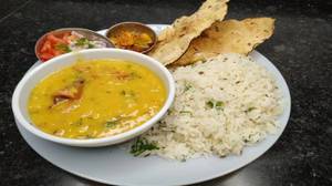Steamed Rice + Dal Fry