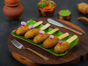 Herb Cheese Stuffed Hara Bhara Kebab