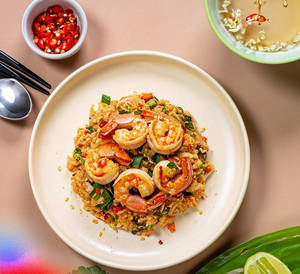 Khao Pad Kung [Prawn Fried Rice Thai]
