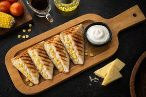 Golden Corn & Cheese Sandwich With Fries & Dip