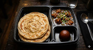 Parota 2 + Chicken Manchurian Gravy+ Gulab Jamun 1pc