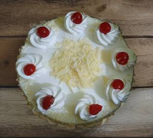 Pure Veg White Forest Cake [550g]
