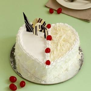 Heart shape white forest cake [1 pound]