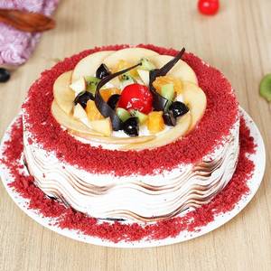 Red velvet & fruit cake [1 pound]